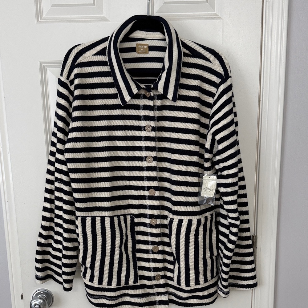Free People Striped Cardigan